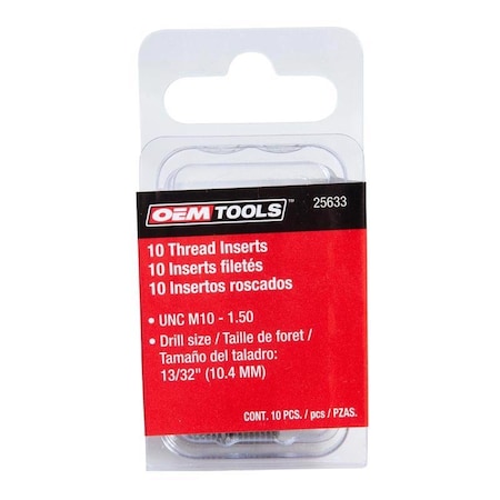 Great Neck OEMTOOLS 13/32 in. Stainless Steel Non Locking Helical Thread Insert M10 - 1.5 mm 25633